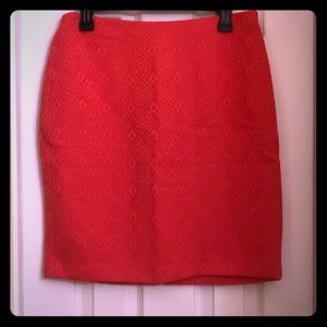 Coral Banana Republic pencil skirt